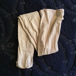 Eddie Bauer cream/slate tights in NEW condition!